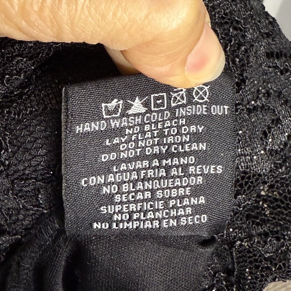 Morgan & Co Junior Lace Corset Black Prom Gown Dress Sz 3 Whimsigoth V Neck Slit - Picture 12 of 13
